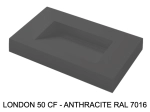 Plan vasque lavabo sur mesure : L 60 à 201 x P 40 à 51 cm, finition lisse mate, 10 couleurs au choix, Anti bactérien, résine Akrytan® teinté dans la masse, Livraison Offerte.